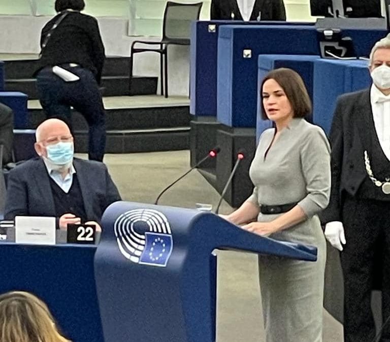 Heute im Europäischen Parlament: Swetlana Tichanowskaja